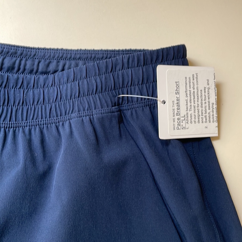 Lululemon Pace Breaker Shorts 5” Linerless True Navy - Picture 5 of 7